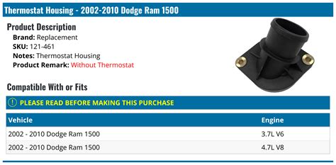 metal thermostat housing for 2003 dodge ram 1500 4.7|dodge ram 1500 thermostat.